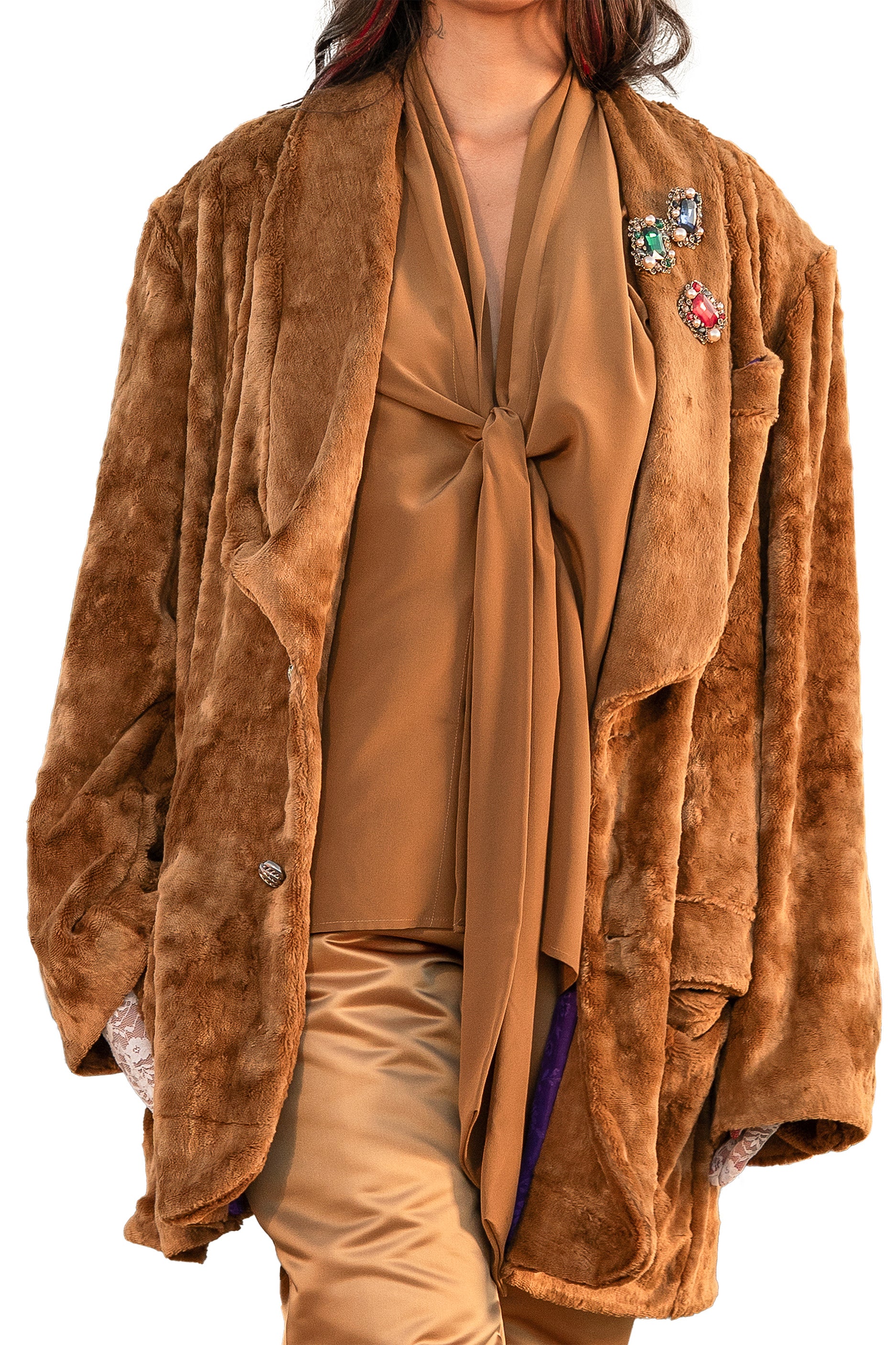 Camicia in seta scollo a V