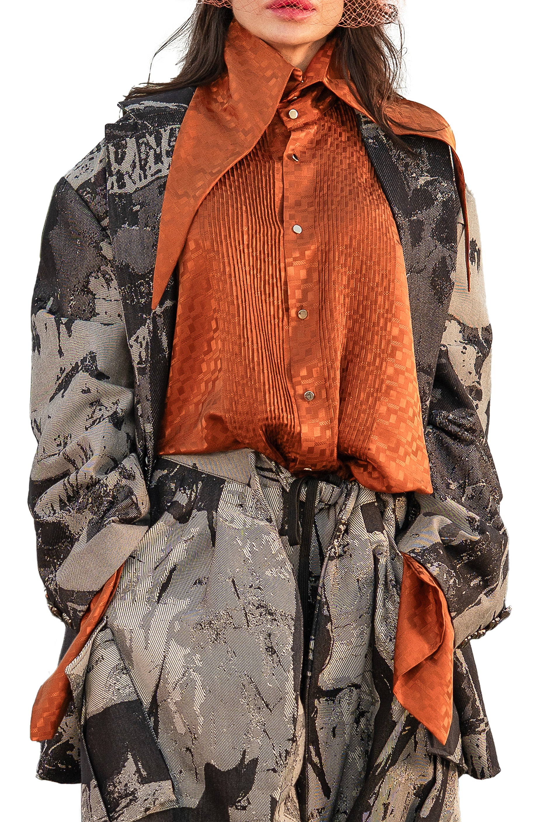 Giacca over jacquard