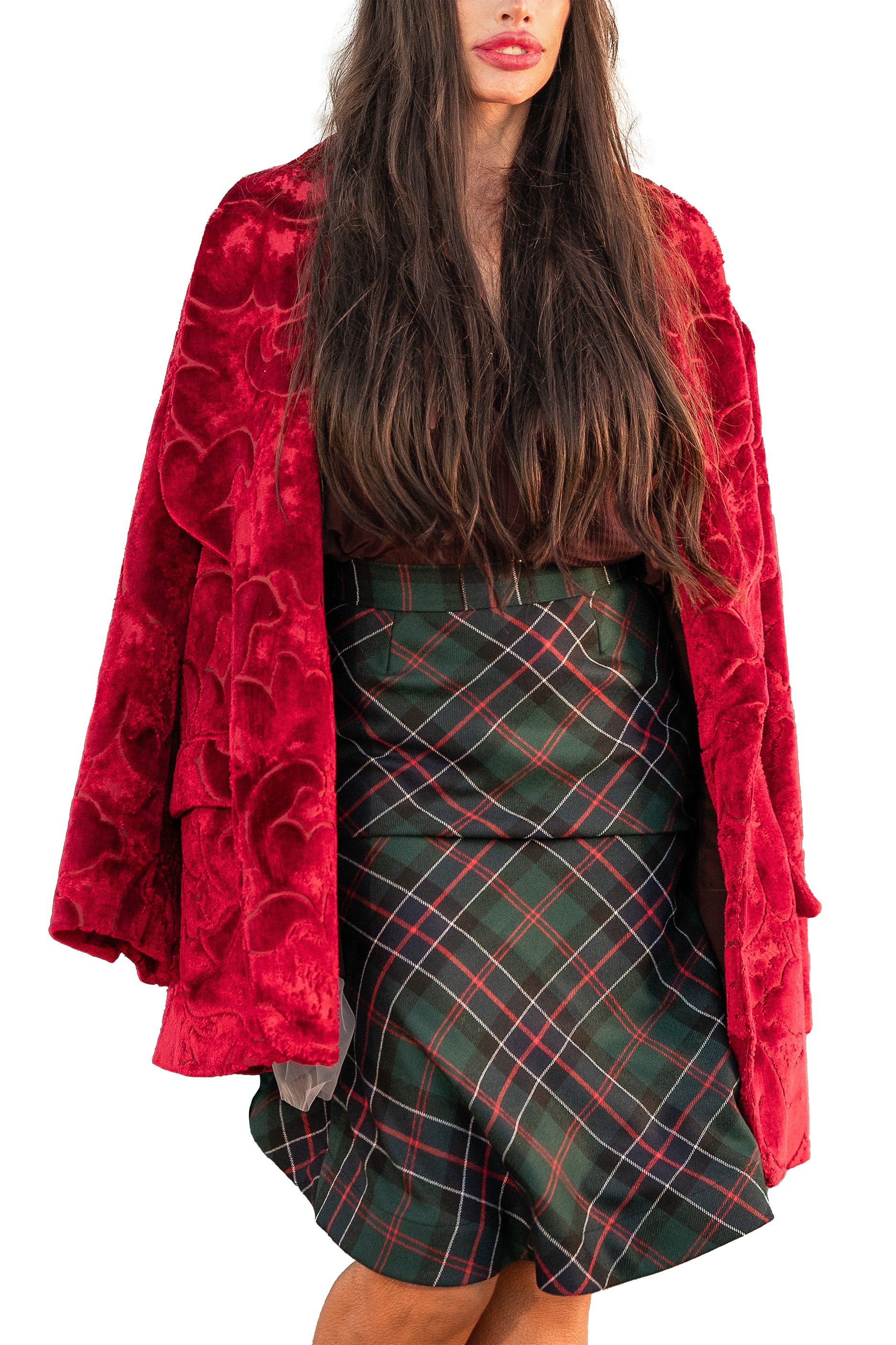 Camicia in seta con nervature