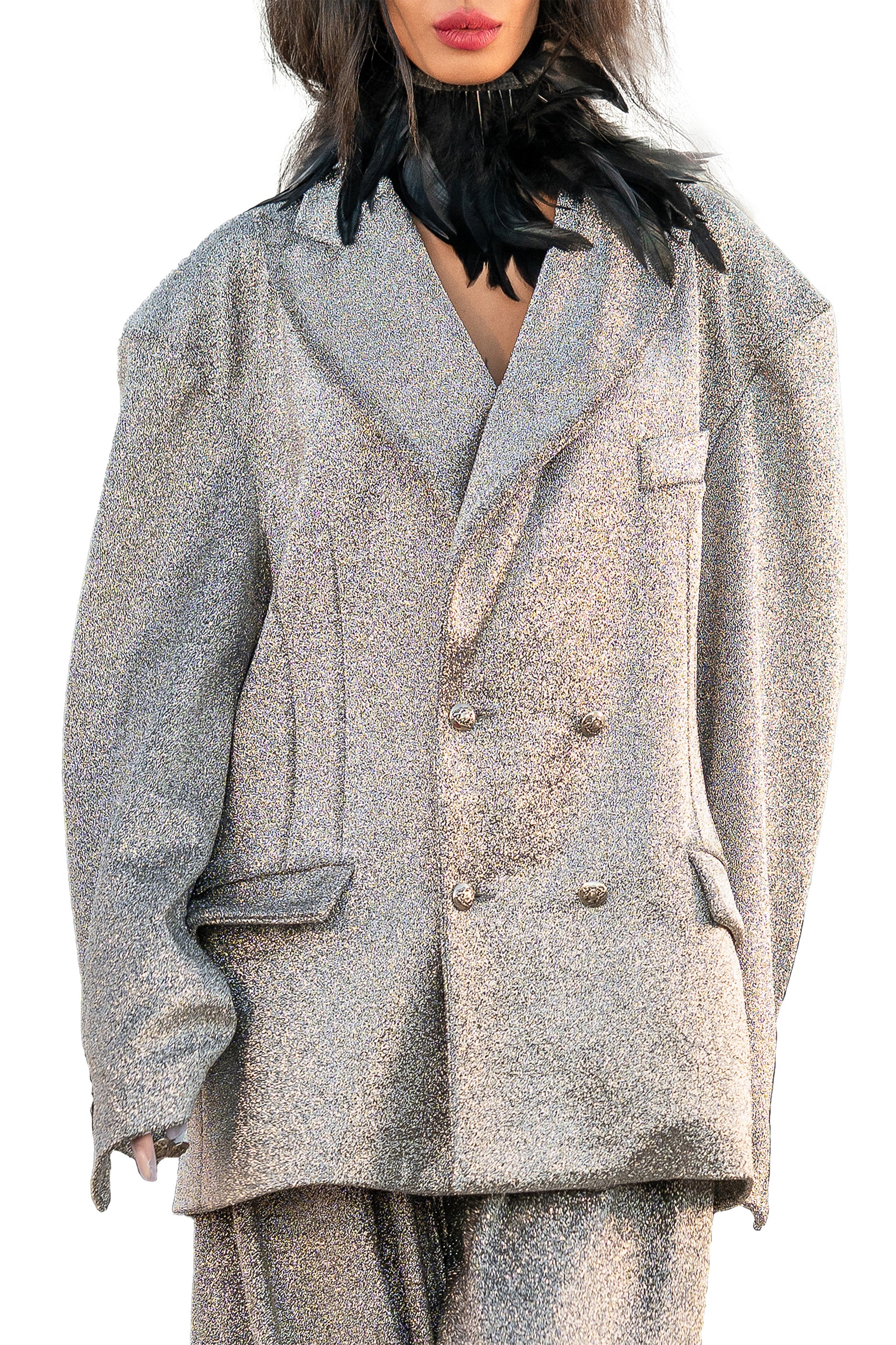 Giacca lurex di maglia