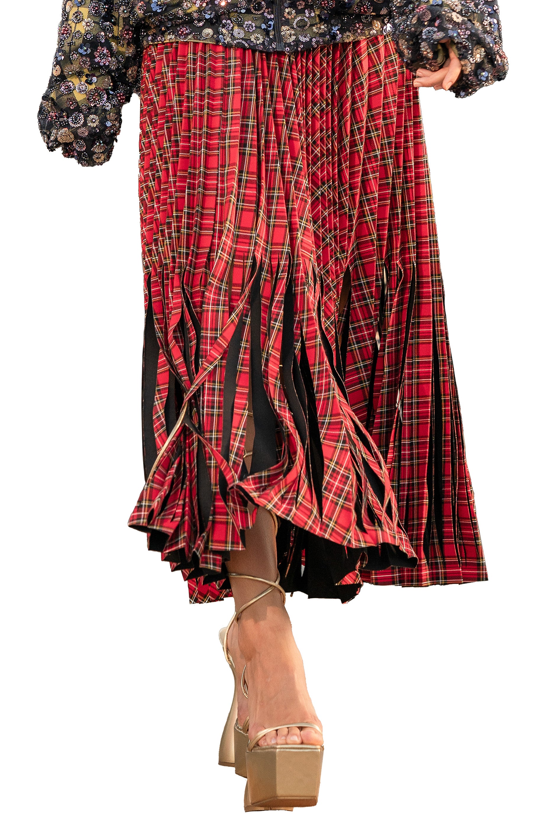 Gonna in lana tartan