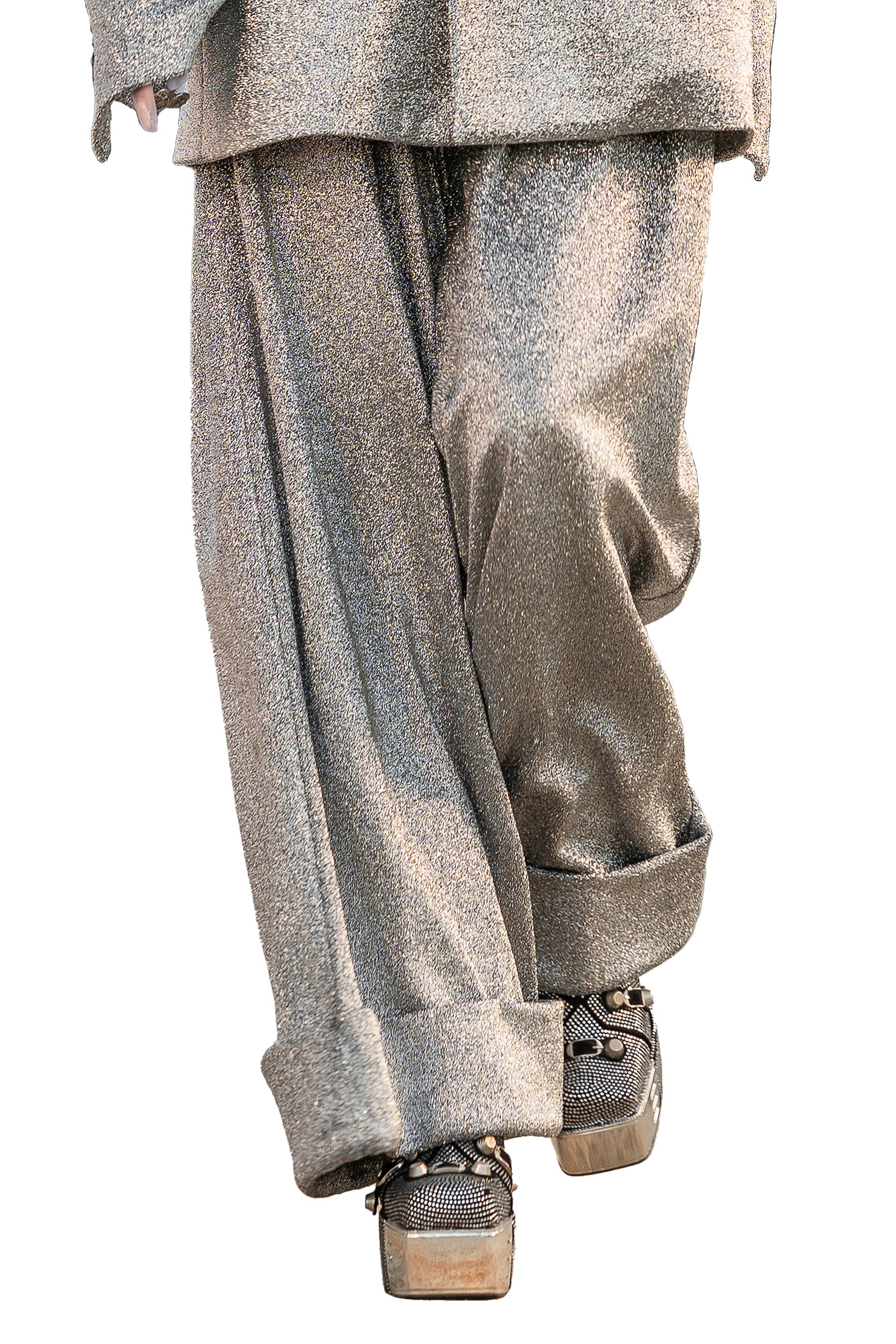 Pantalone lurex di maglia