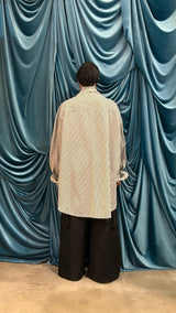 Camicia Maxi Gessato Pizzo
