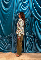 Camicia oversized collar flora