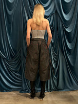 Pantaloni corti corsari BLACK DENIM