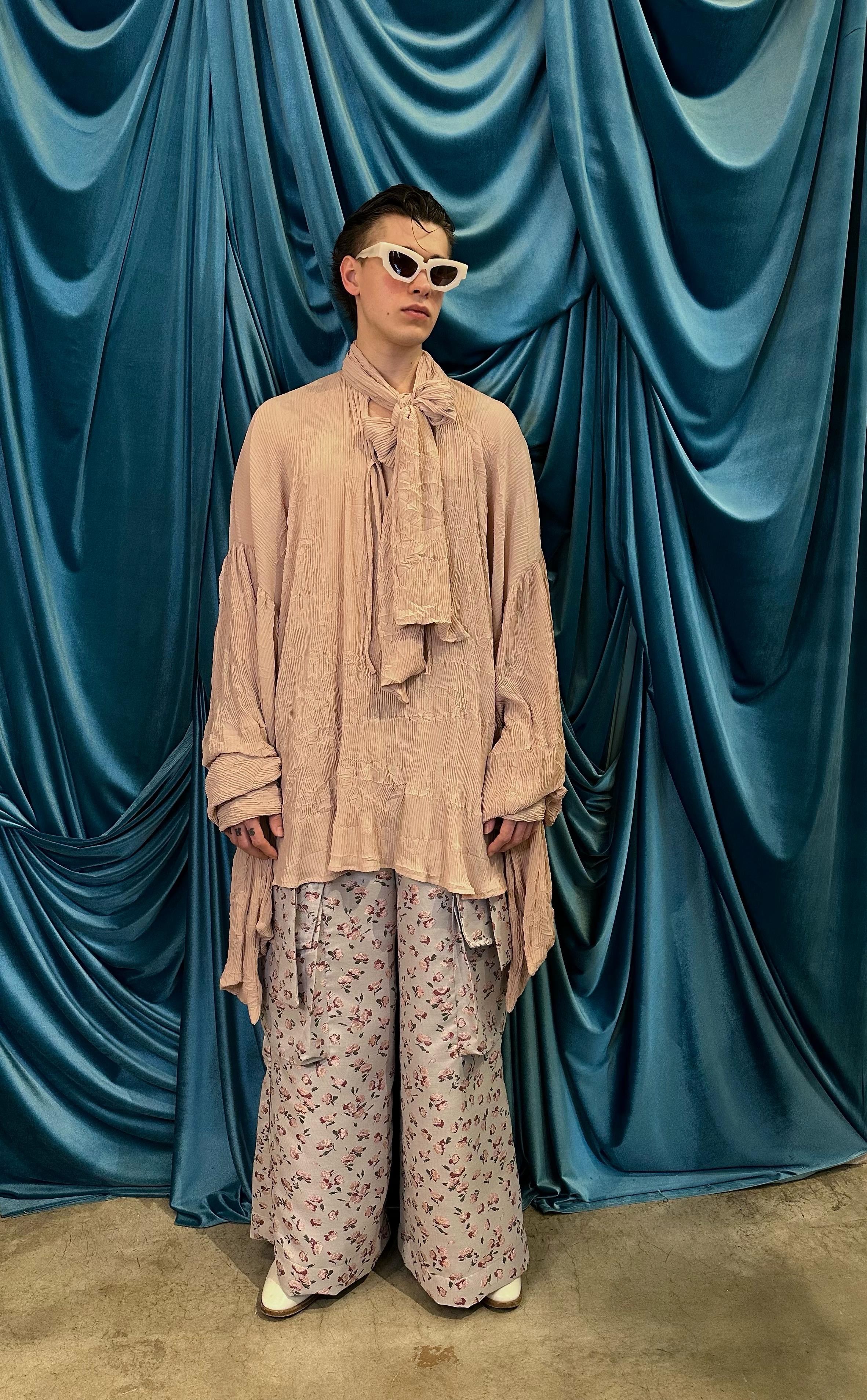 Camicia Robespierre plisse  BEIGE