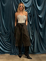 Pantaloni corti corsari BLACK DENIM