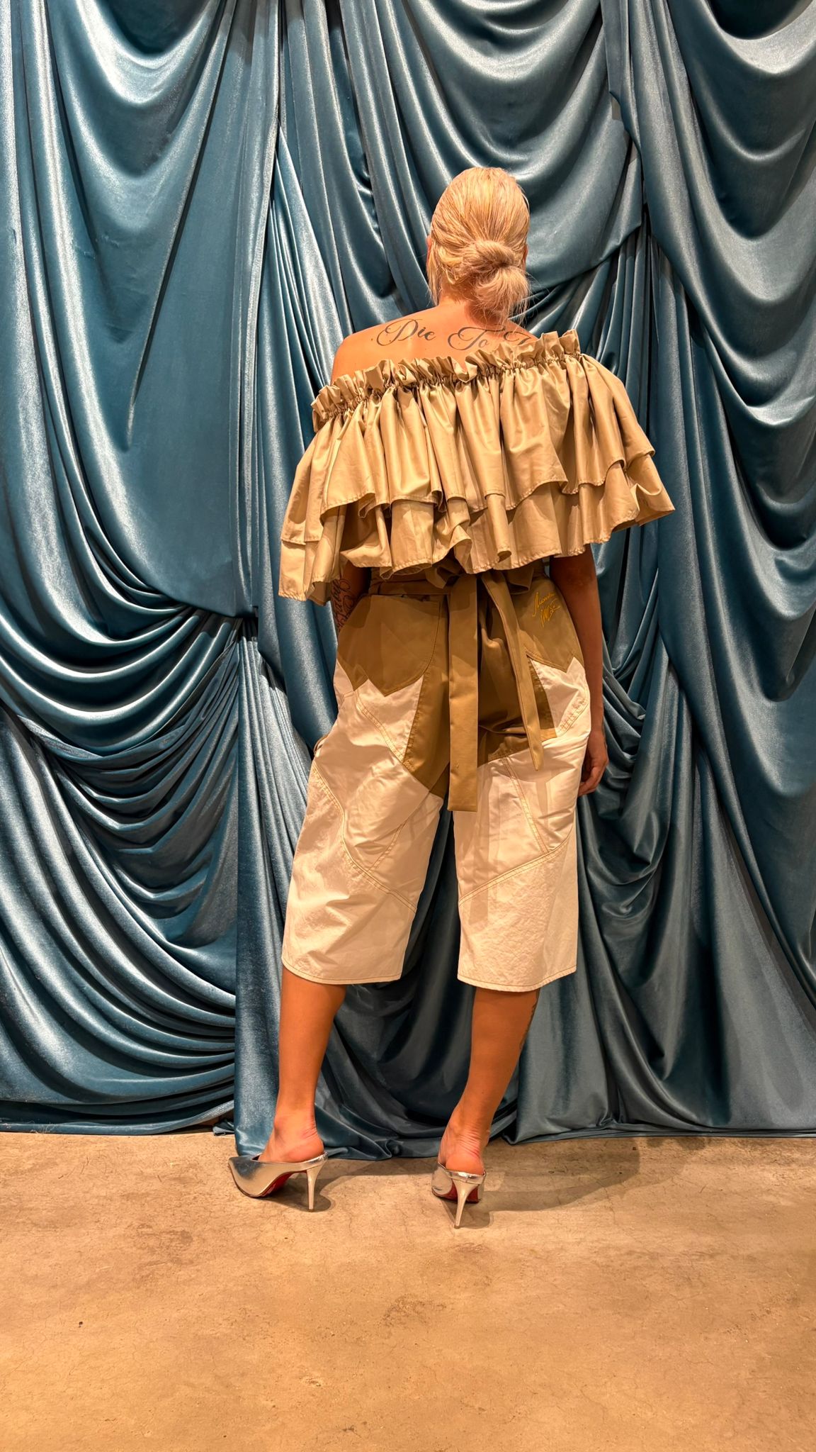 Top maxi rouches