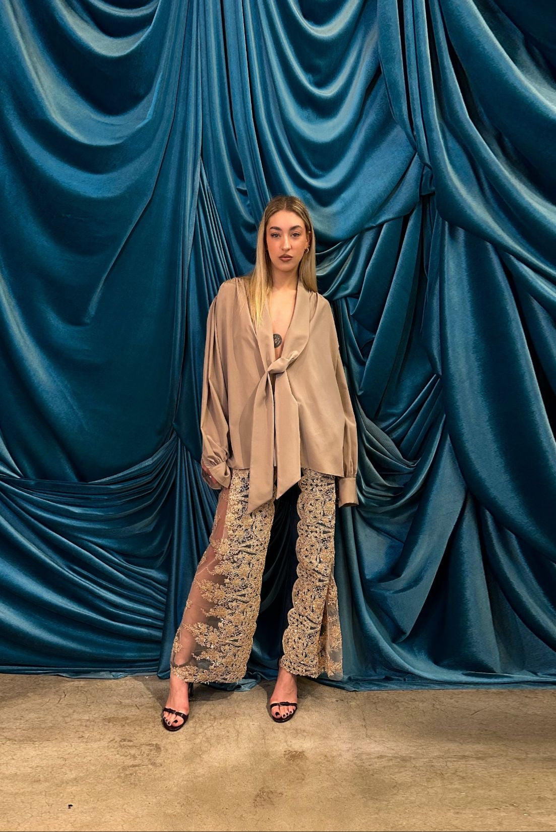 Camicia Mâneskin beige