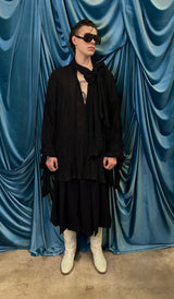 CAMICIA ROBESPIERRE BLACK PLISSE'