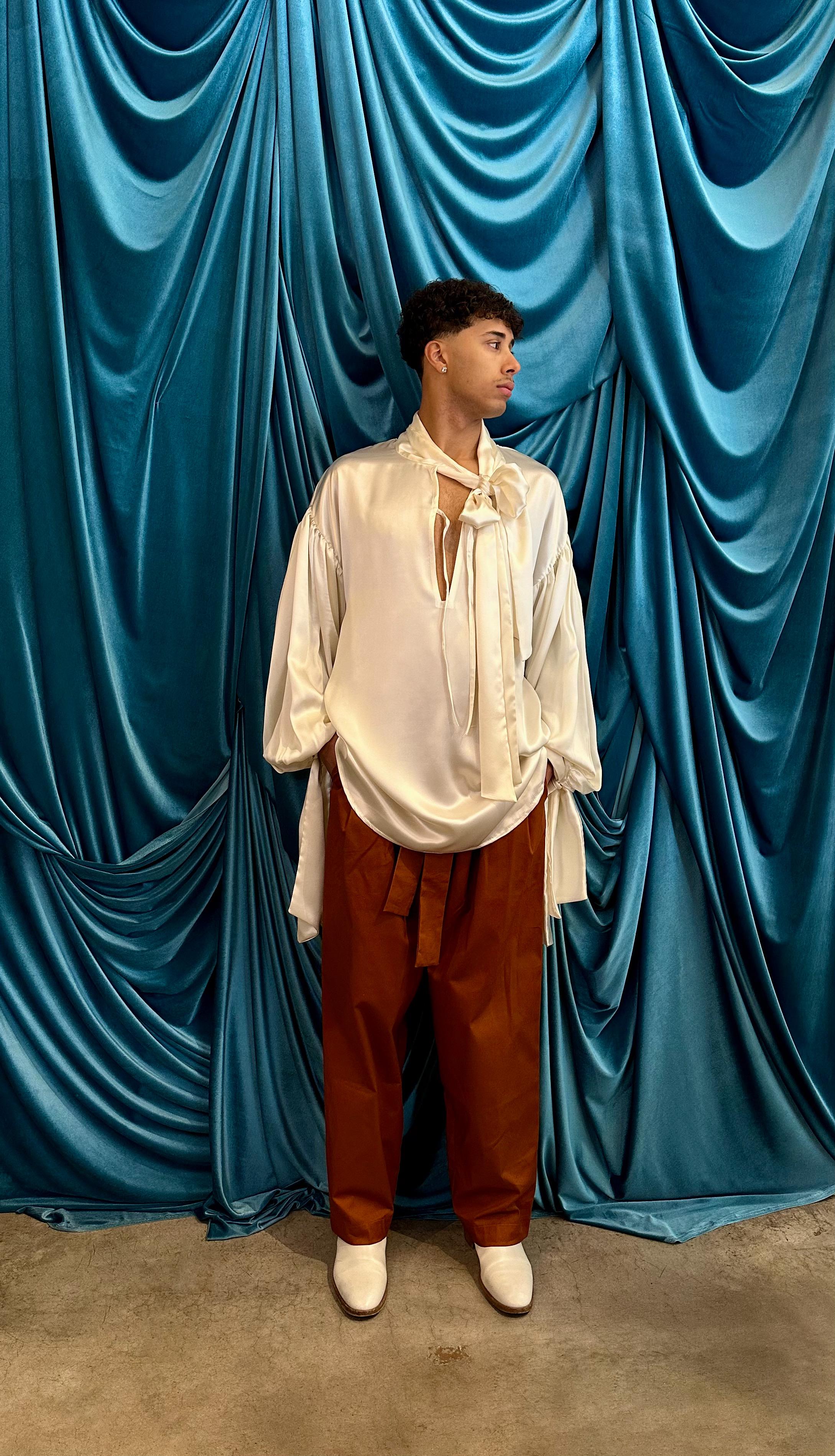 Camicia Robespierre in raso