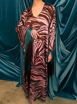 Abito caftano zebra