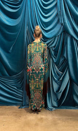 Abito caftano emerald