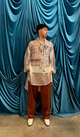 Camicia Robespierre ricamata