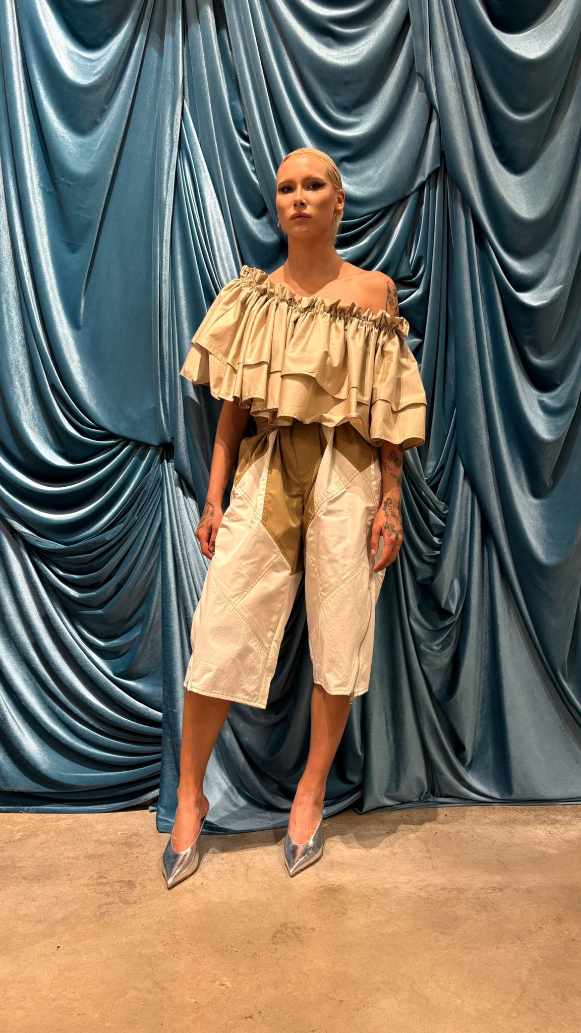 Top maxi rouches