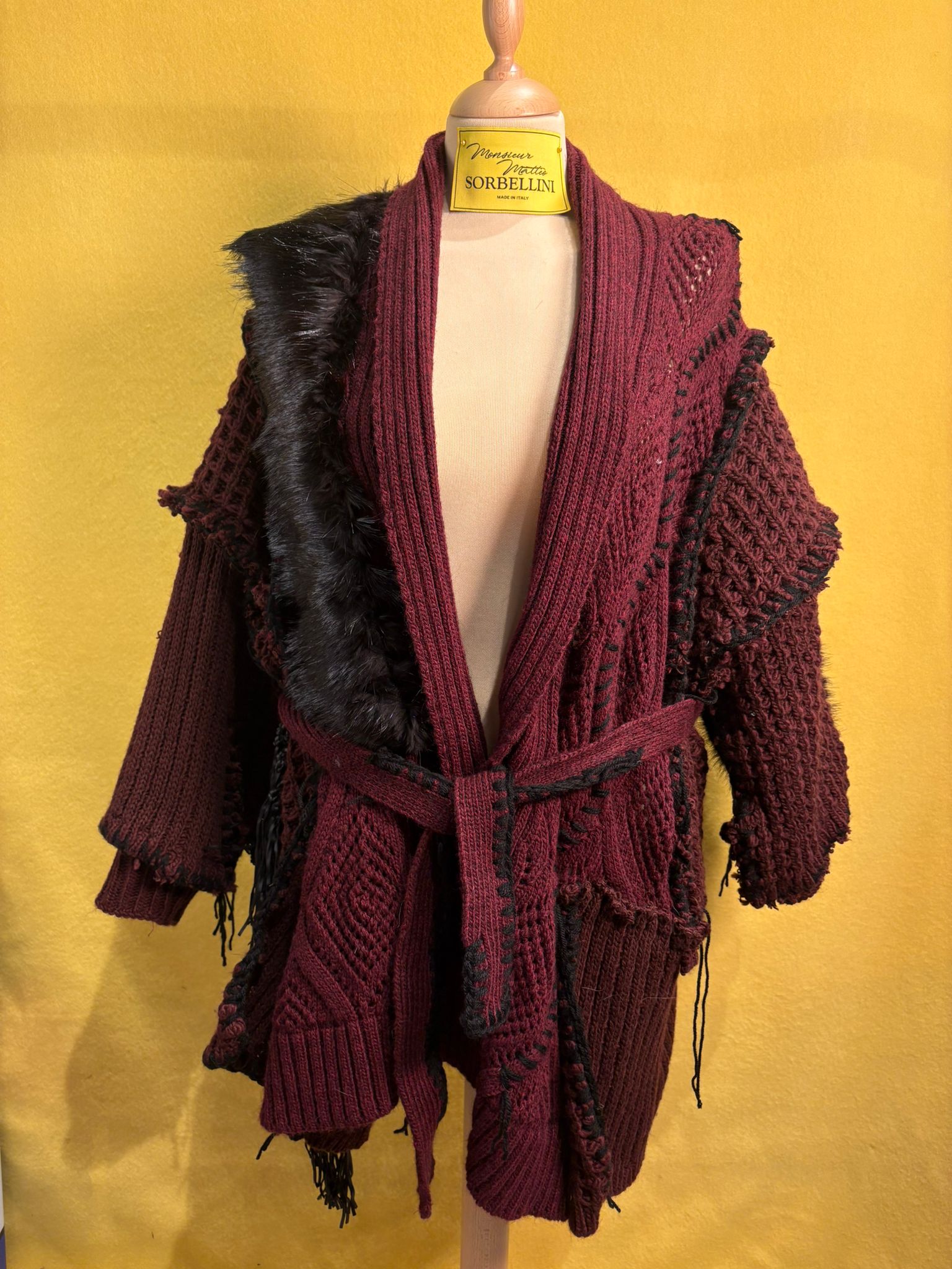 Maxi maglione Apocalisse con cintura