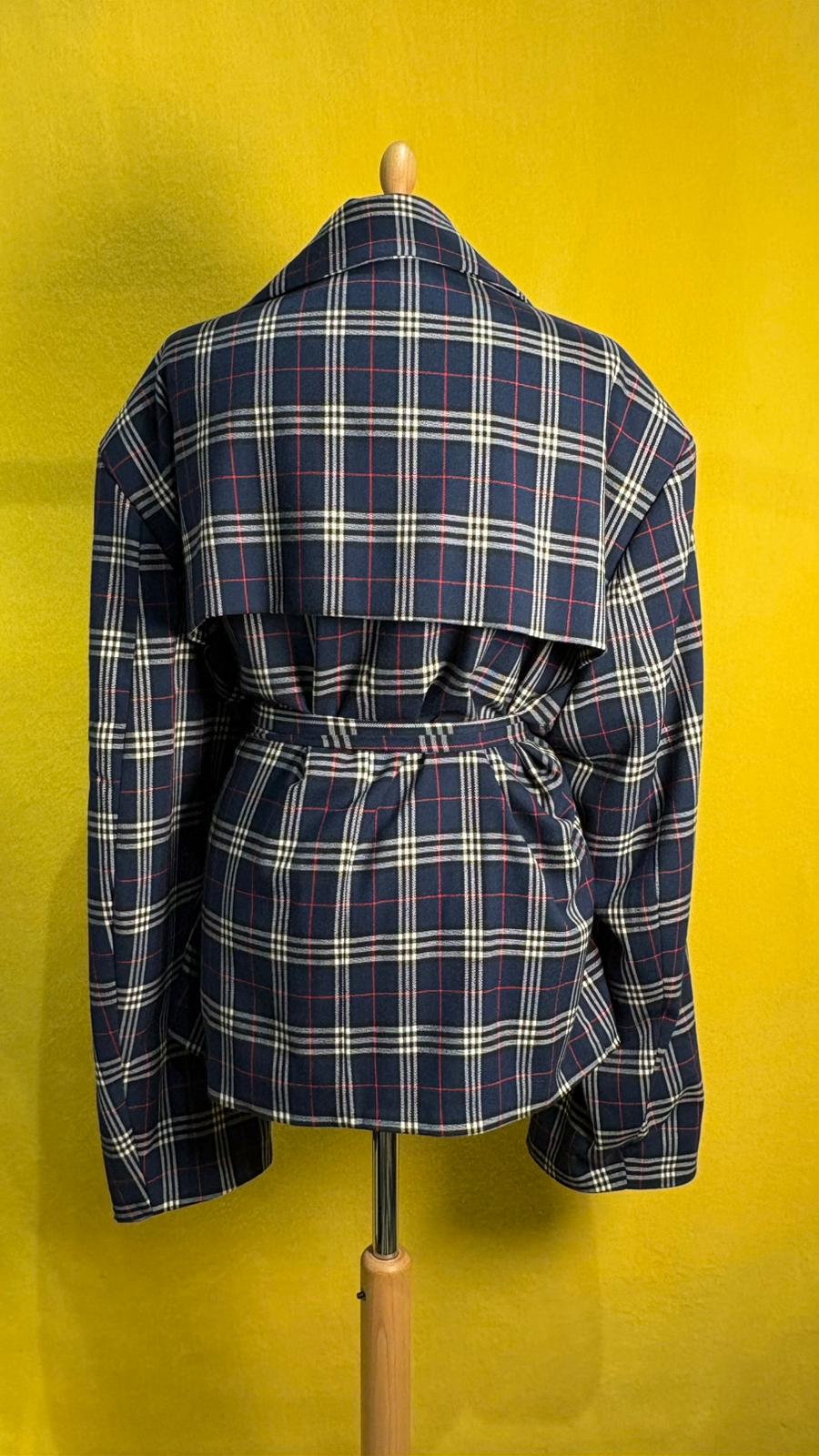 Giacca in pura lana tartan