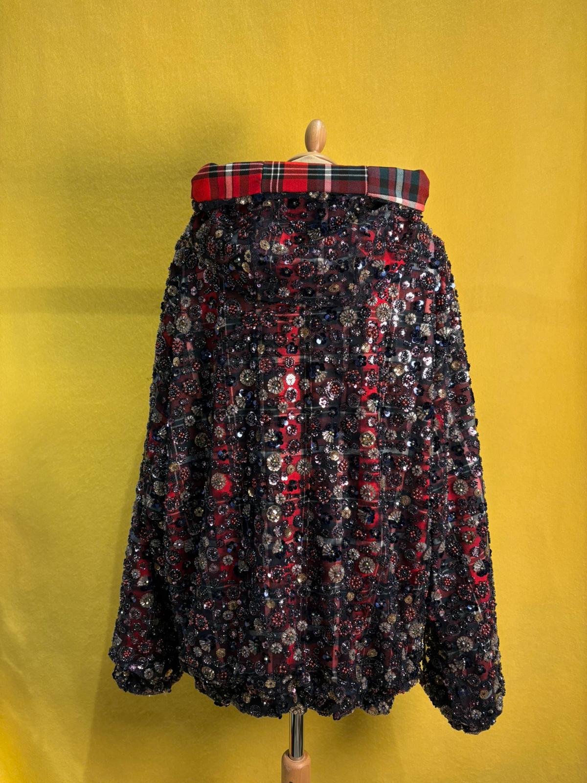 Bomber in crystals blu e rosso