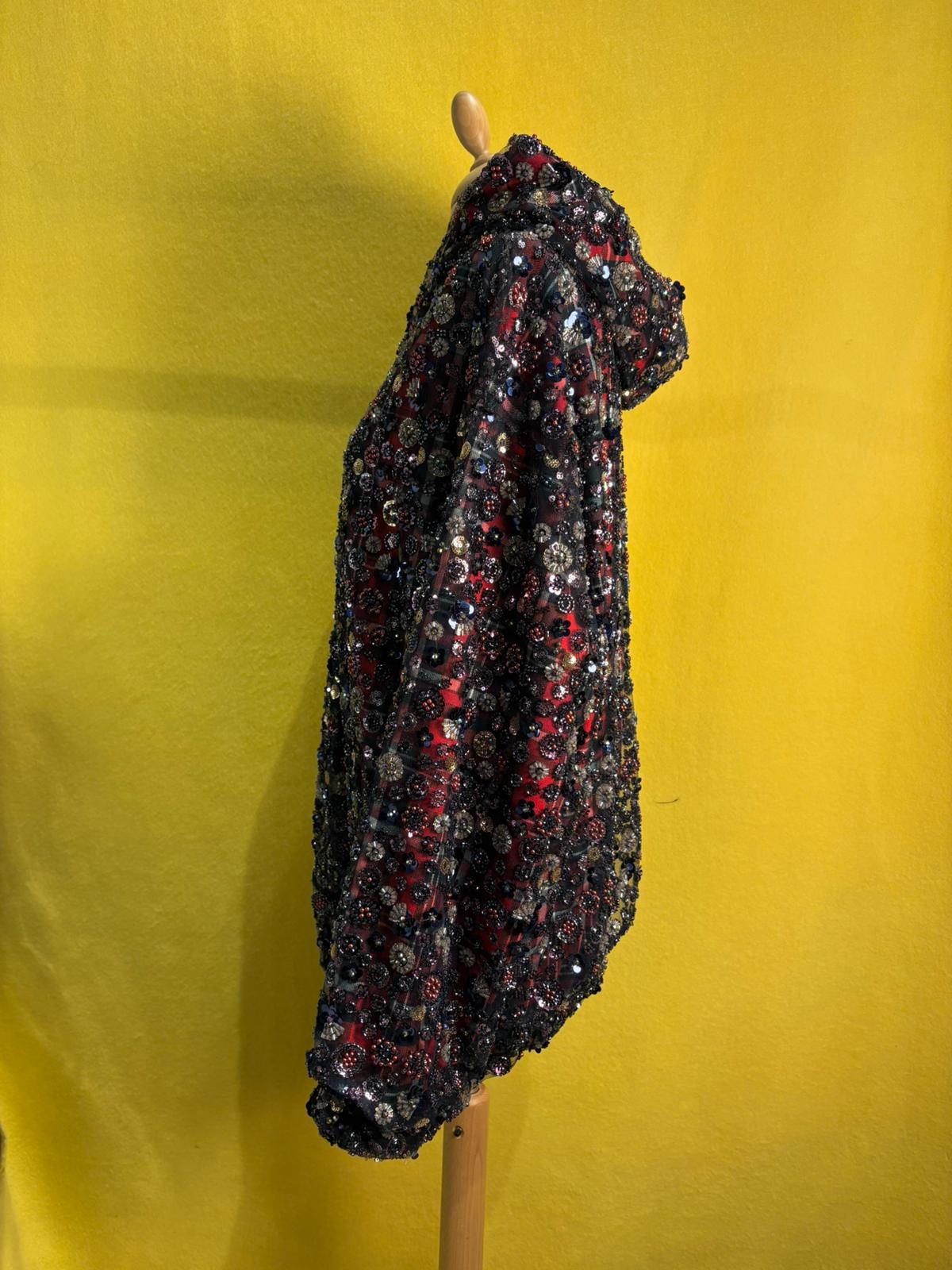 Bomber in crystals blu e rosso