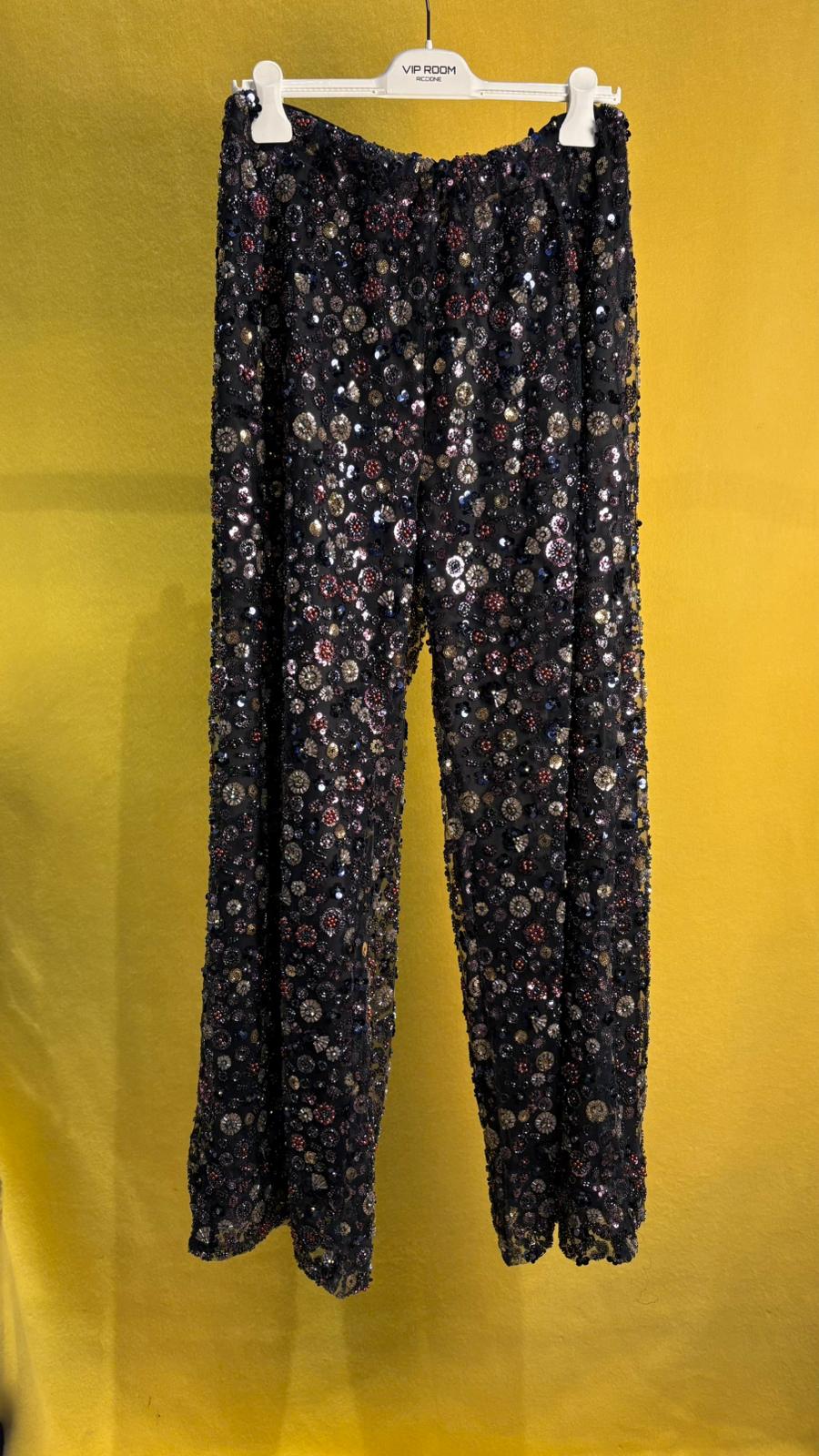 Pantalone in crystal blu