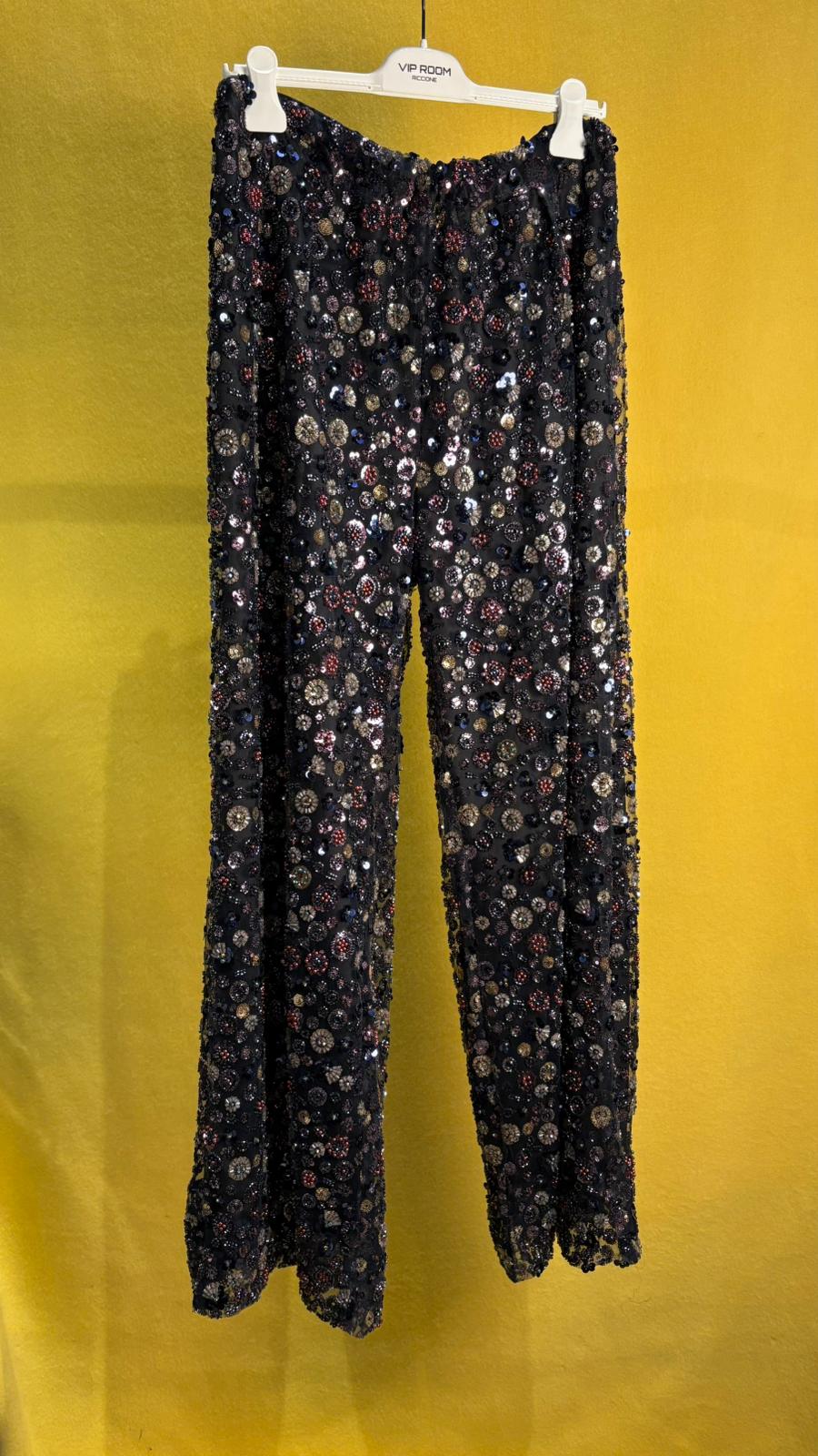 Pantalone in crystal blu