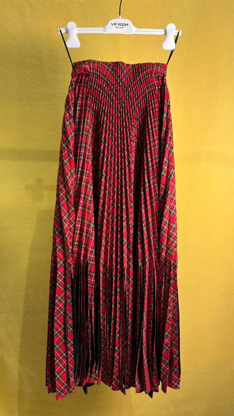 Gonna tartan in pura lana doppiata