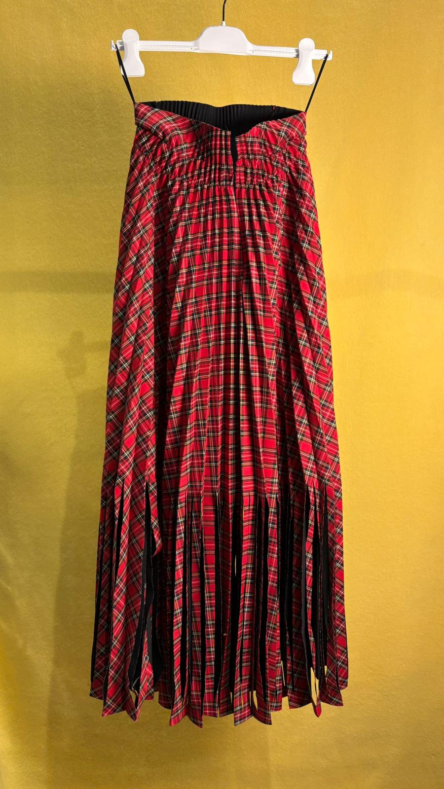 Gonna tartan in pura lana doppiata