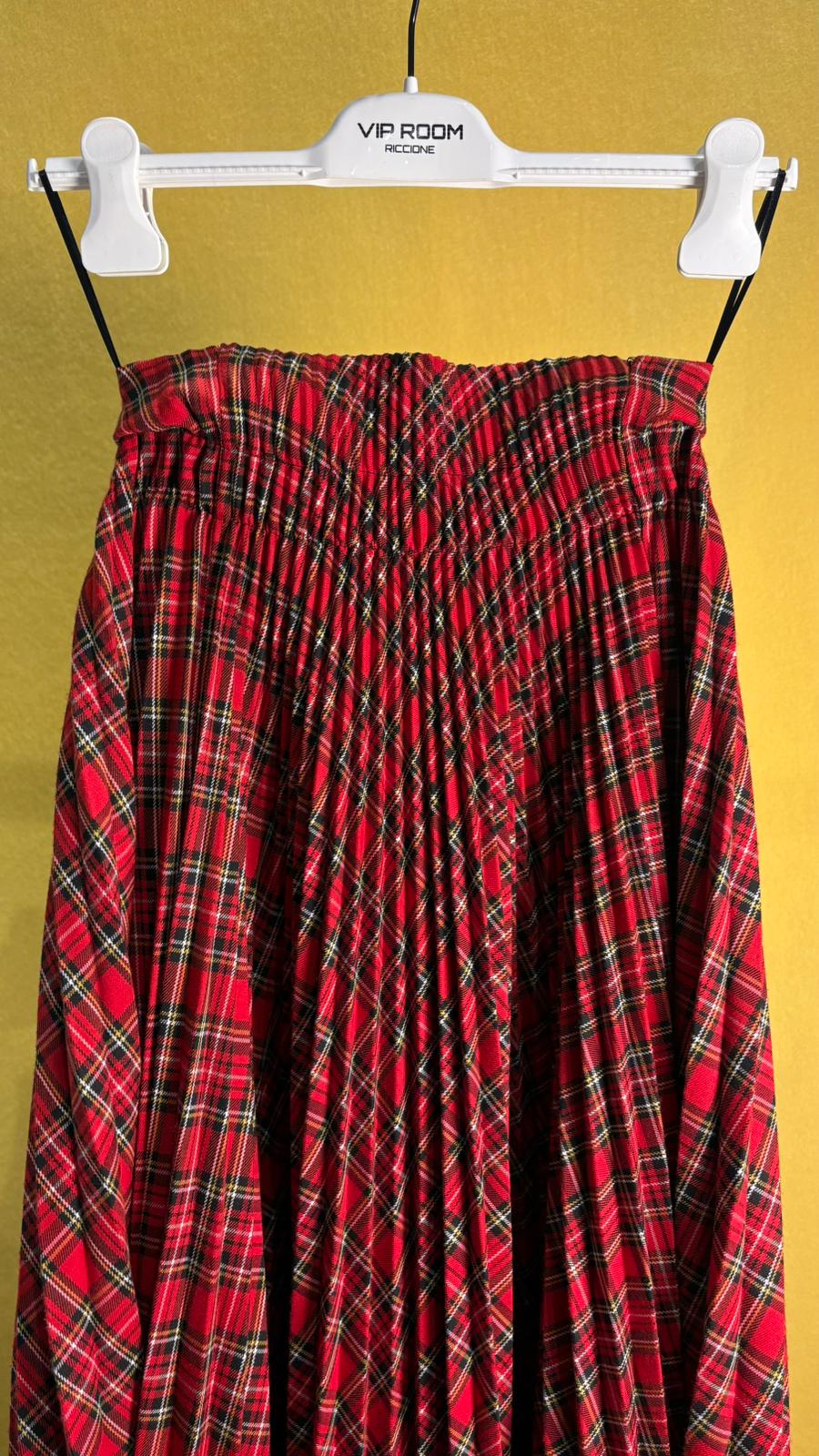 Gonna tartan in pura lana doppiata