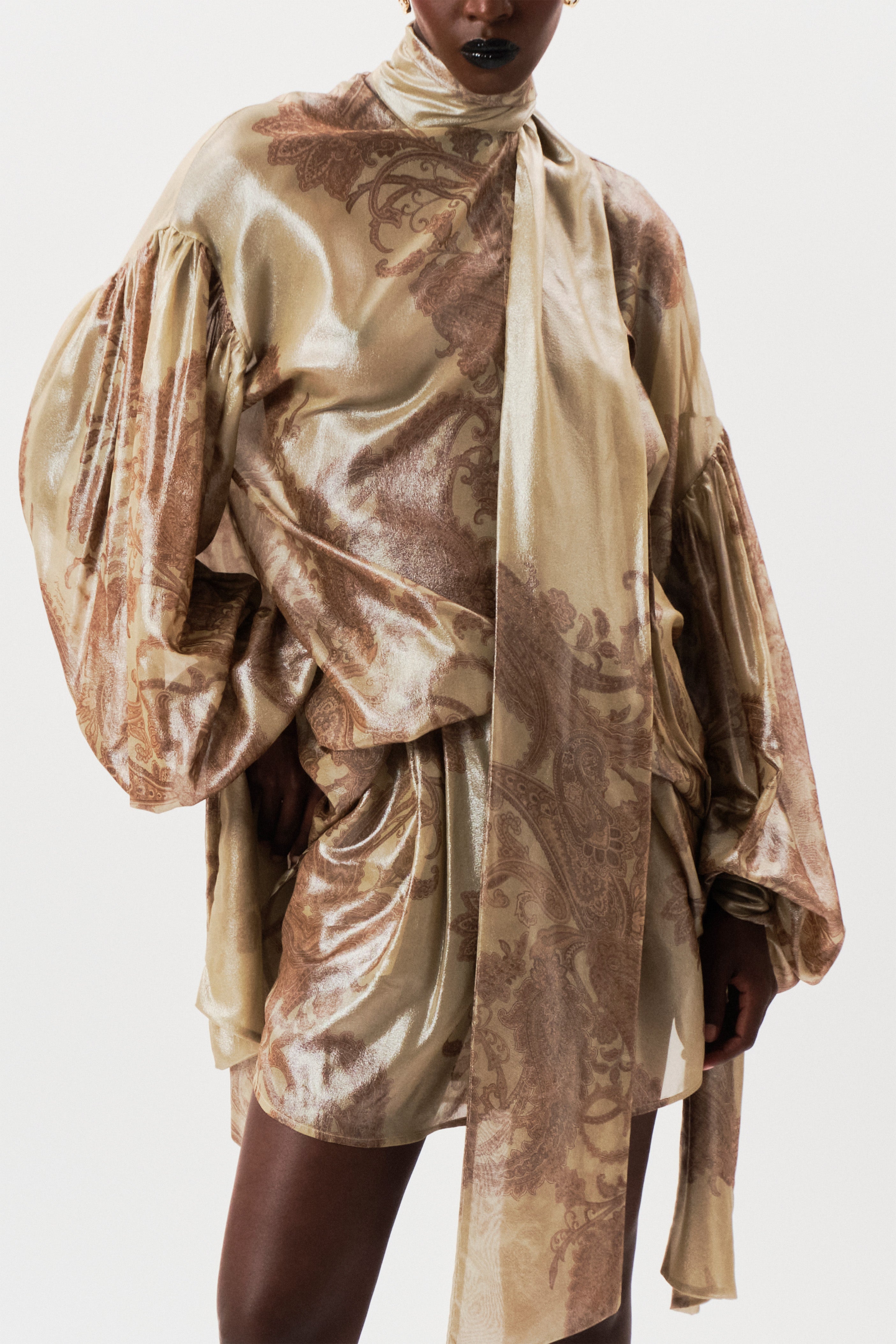 Anais shirt silver caramel