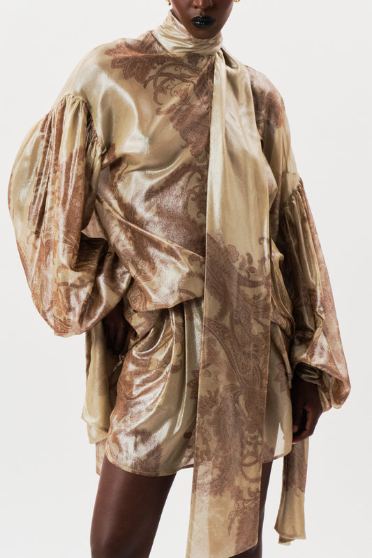 Anais shirt silver caramel