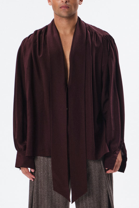 Camicia Maneskin bordeaux