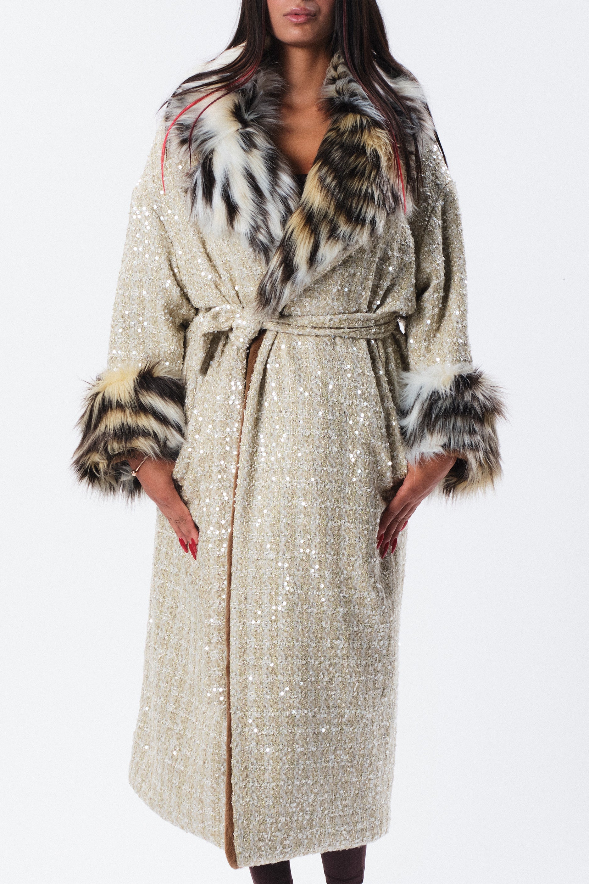 Cappotto Ludwig con paillettes