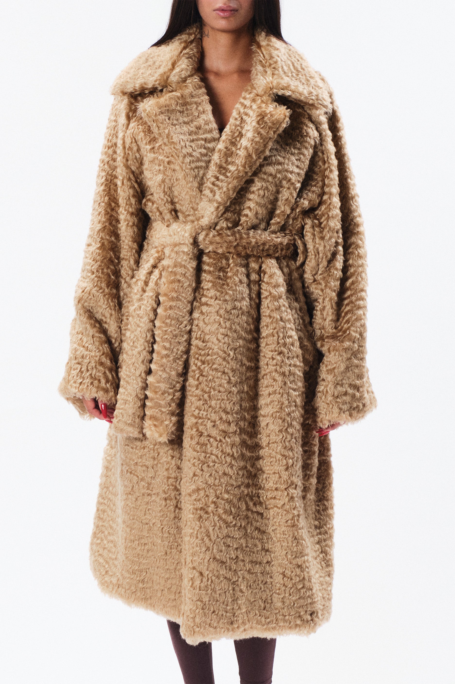 Trench in mohair e alpaca