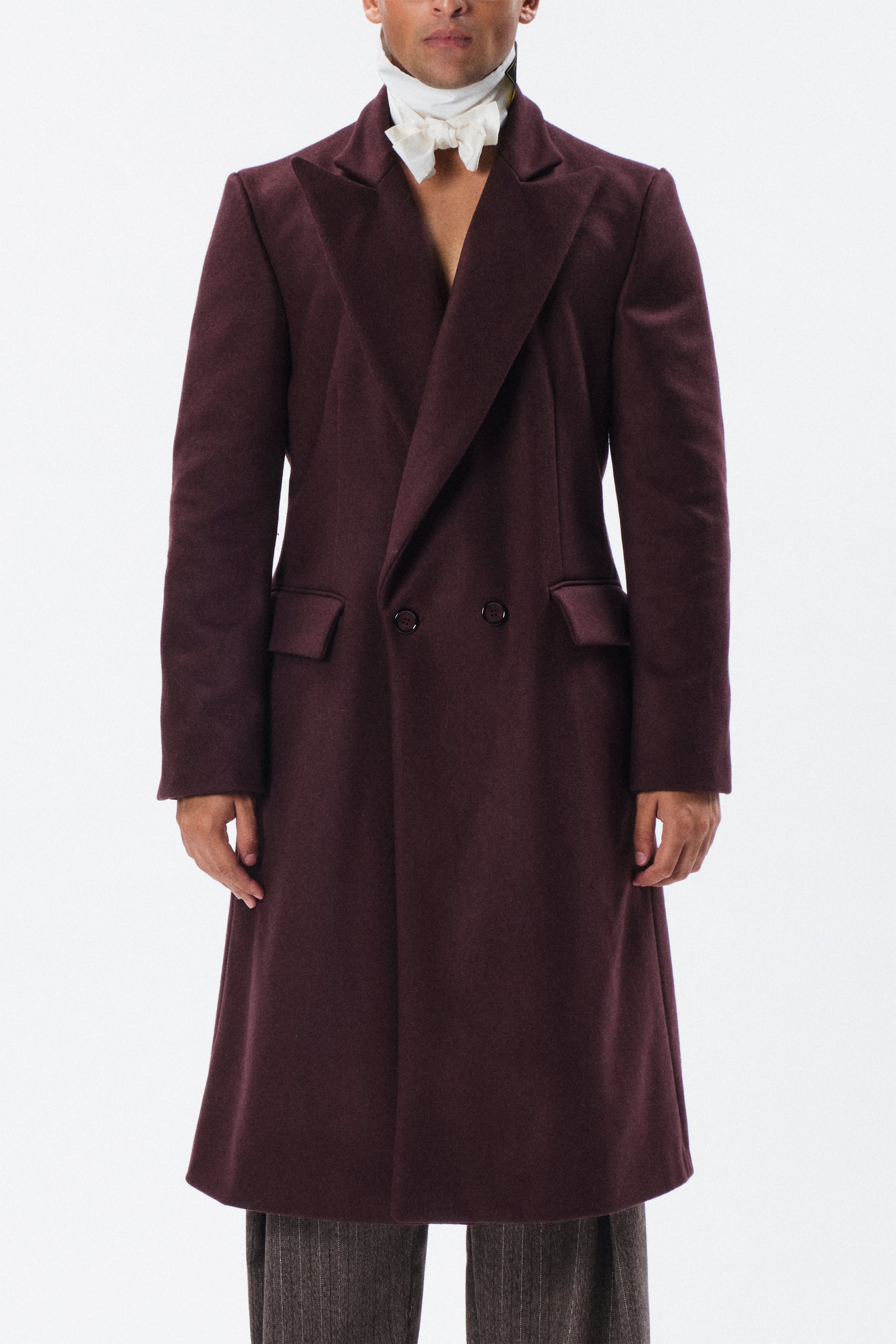 Cappotto Ludwig doppiopetto bordeaux