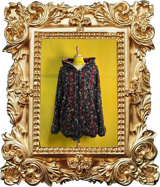 Bomber in crystals blu e rosso