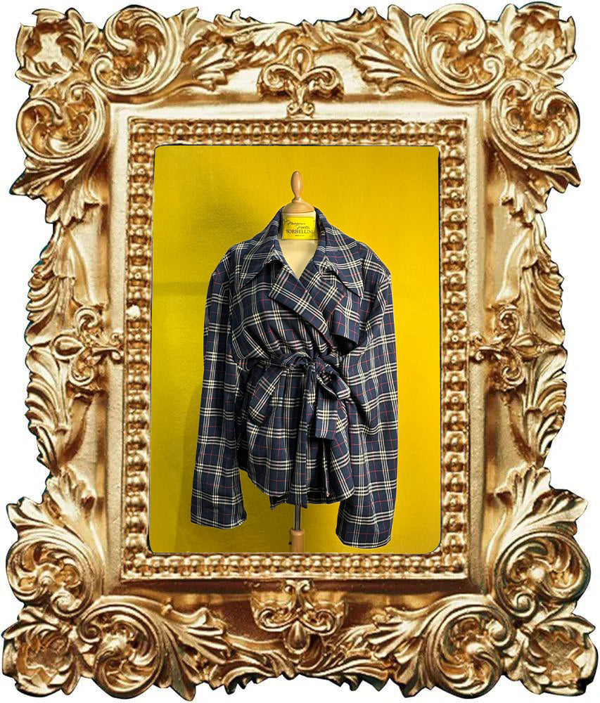 Giacca in pura lana tartan