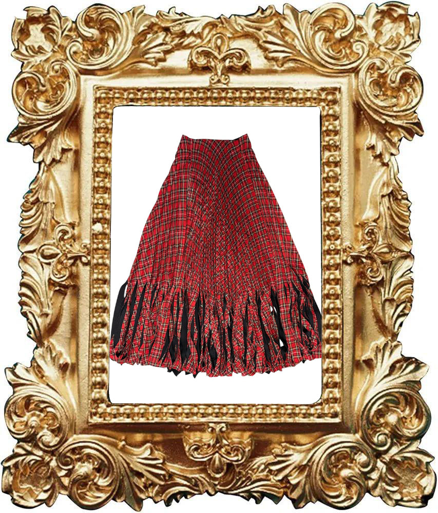 Gonna tartan in pura lana doppiata