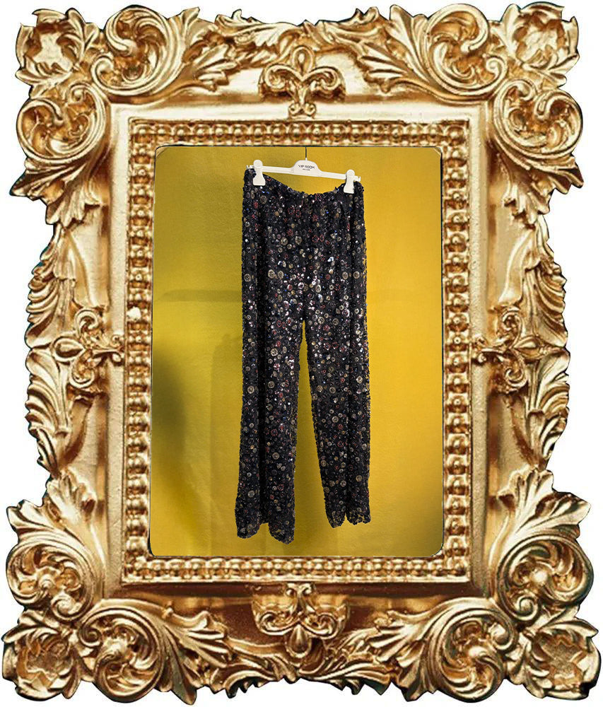 Pantalone in crystal blu