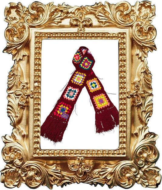 Sciarpa crochet rossa