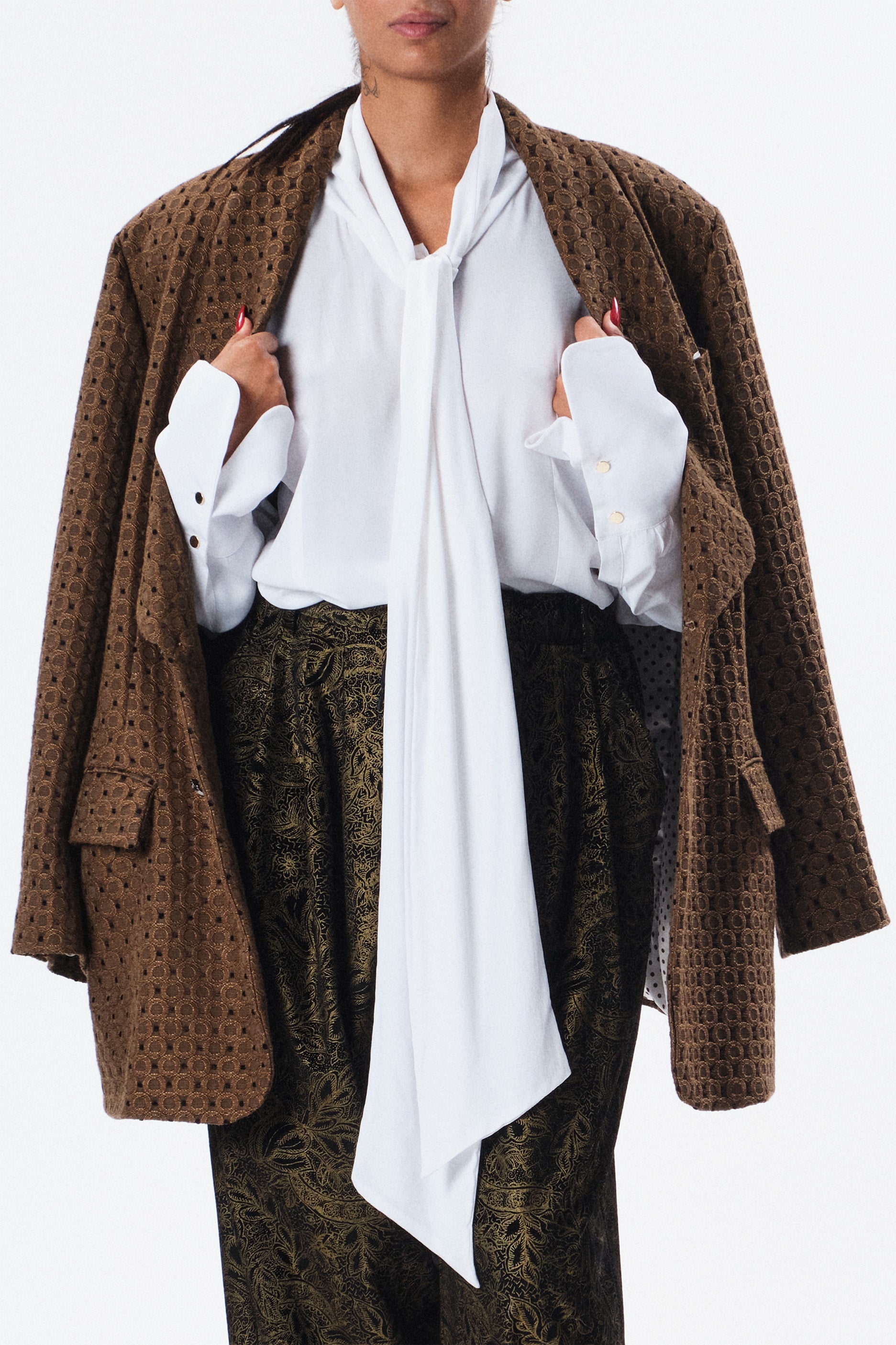 Giacca over jacquard