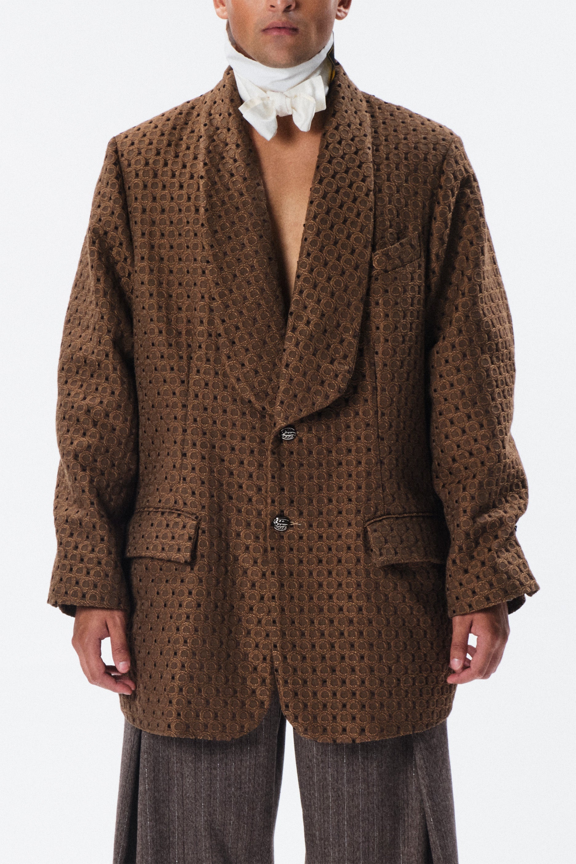 Giacca over jacquard