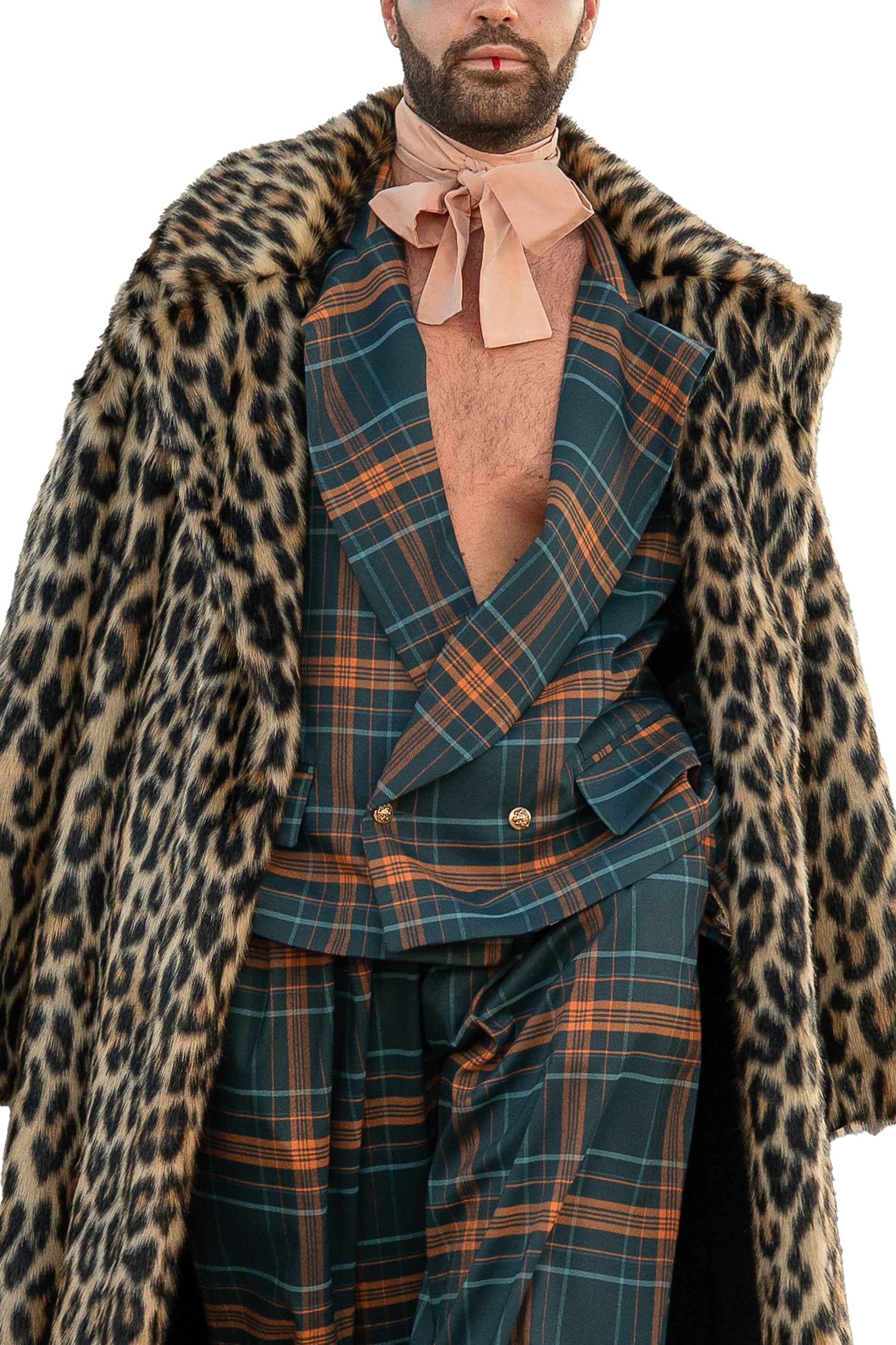 Giacca in lana tartan