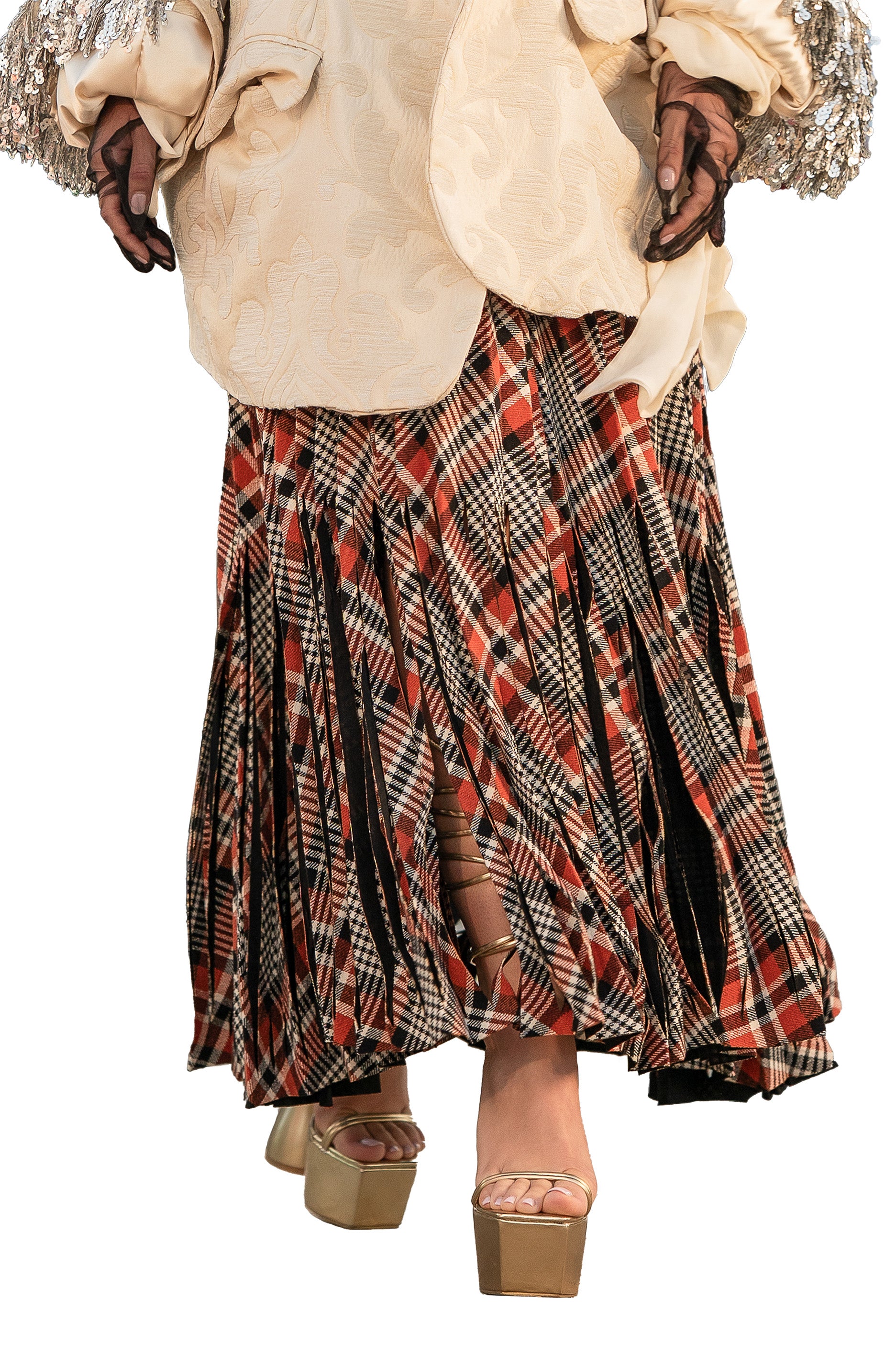 Gonna in tartan di lana