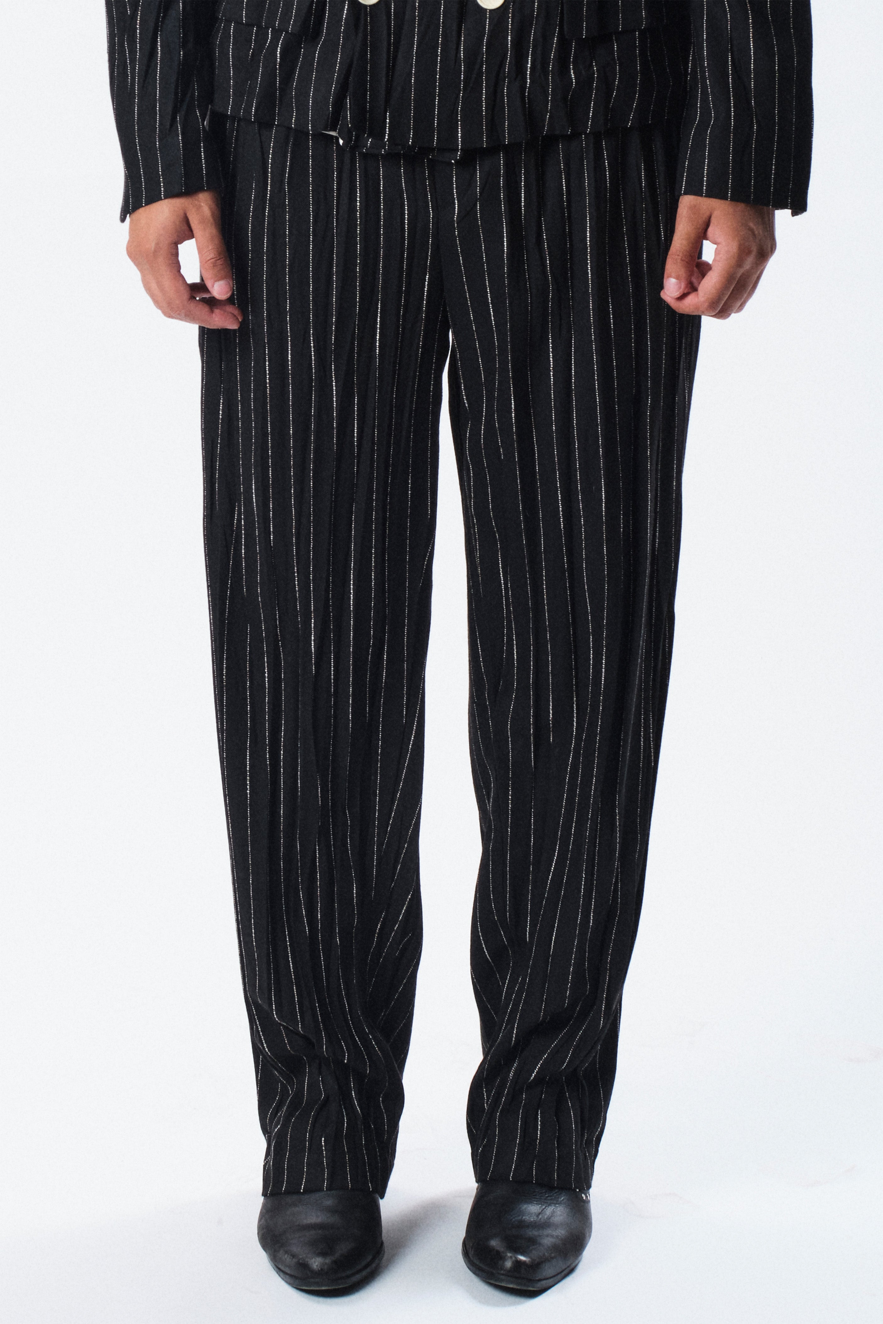 Pantalone Australia gessato nero