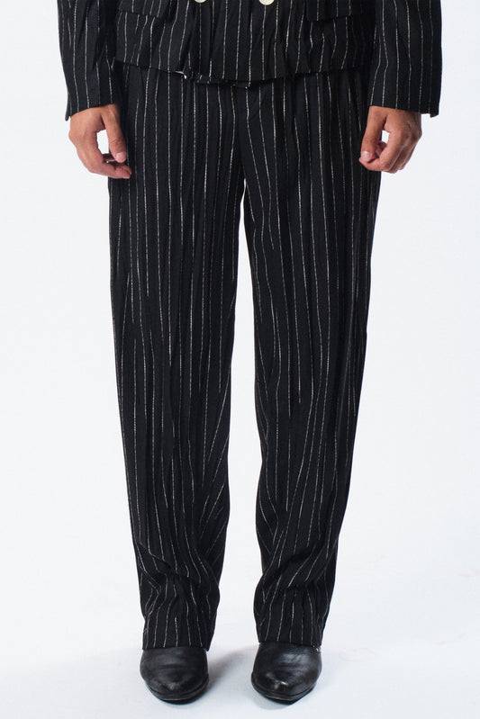 Pantalone Australia gessato nero