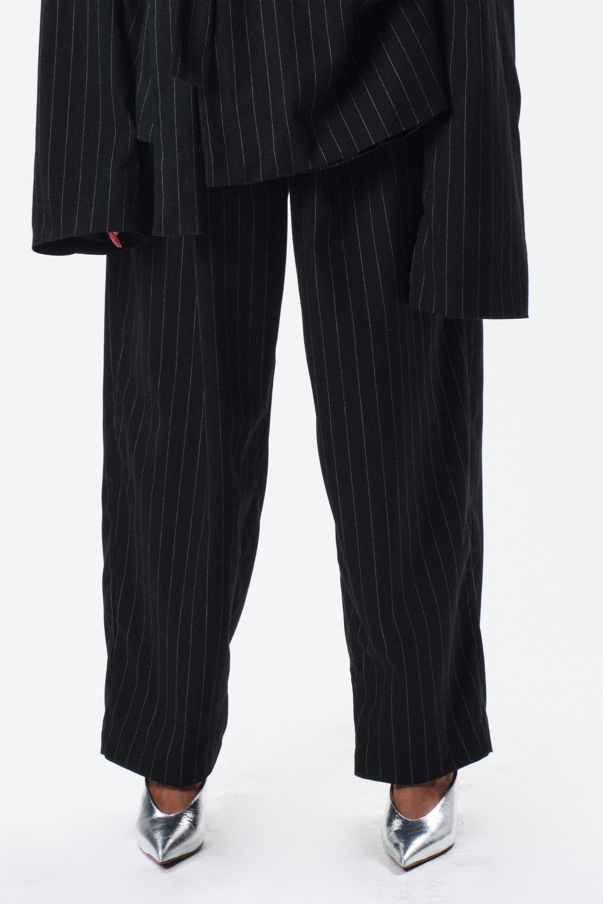 Pantalone Australia gessato nero