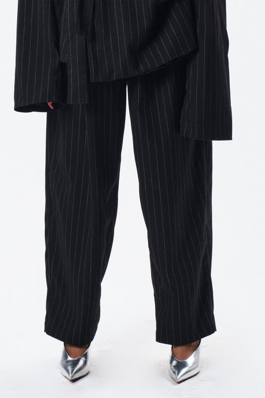 Pantalone Australia gessato nero