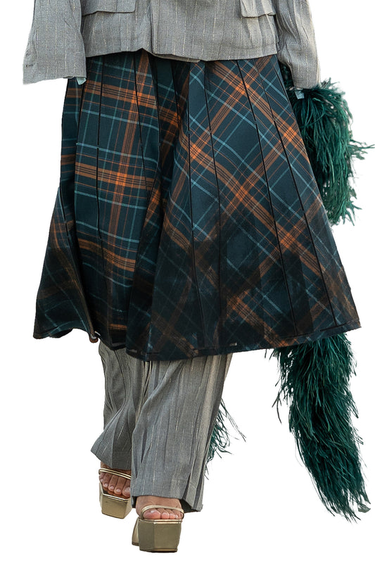 Pantalone in gessato di lana