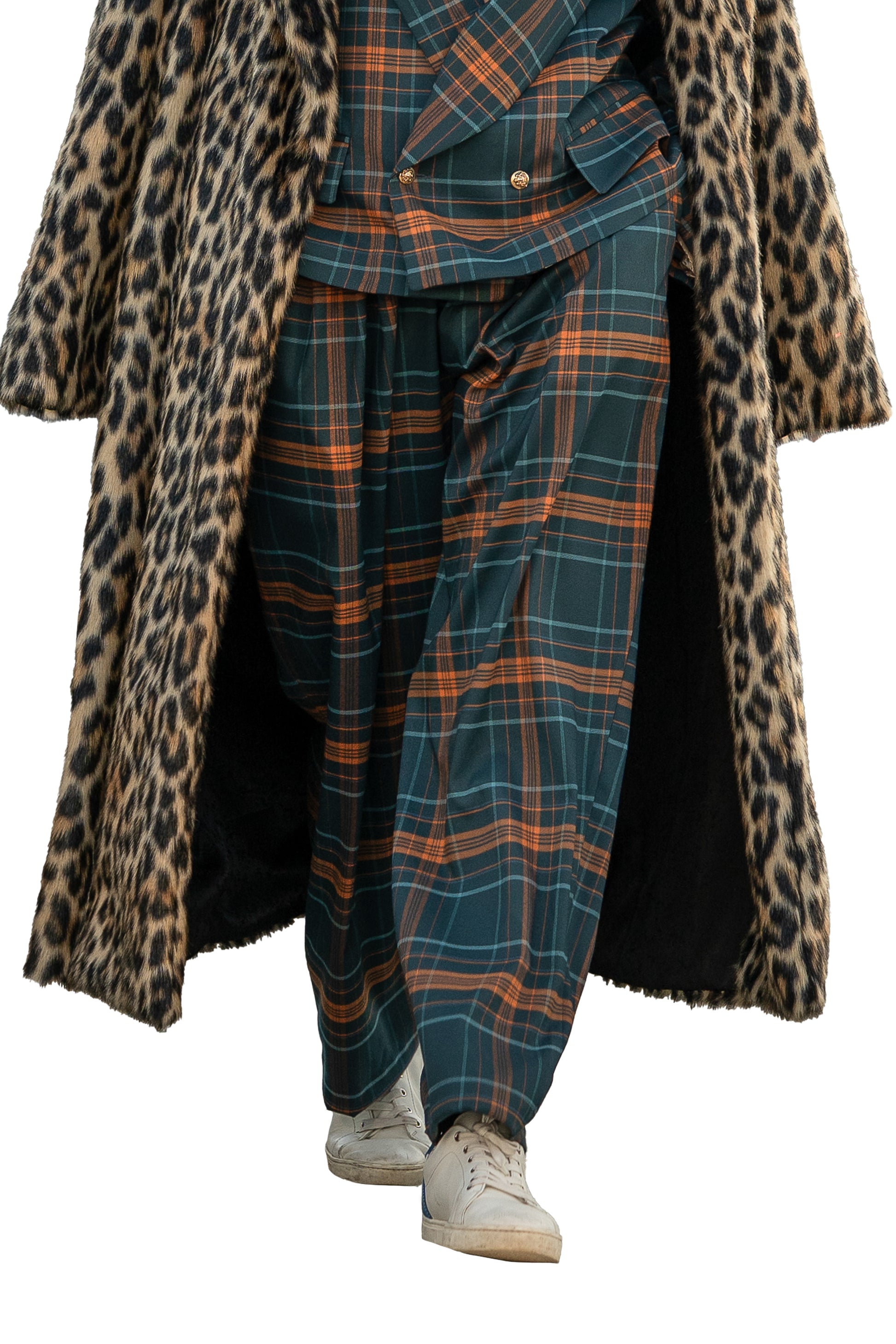 Pantalone in lana tartan