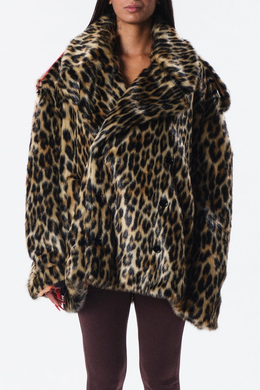 Caban Querelle in ecofur animalier